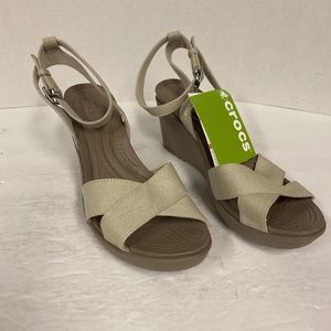 Crocs Women's Leigh II Adjustable Ankle Strap Wedg